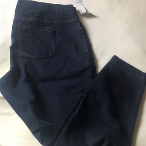 Dark blue denim jeggings